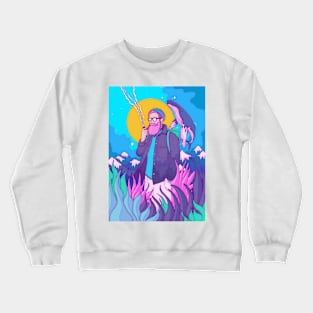 Man and whale Crewneck Sweatshirt